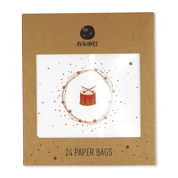 Adventskalendertüten "Glitzer und Sterne", 24 Stück