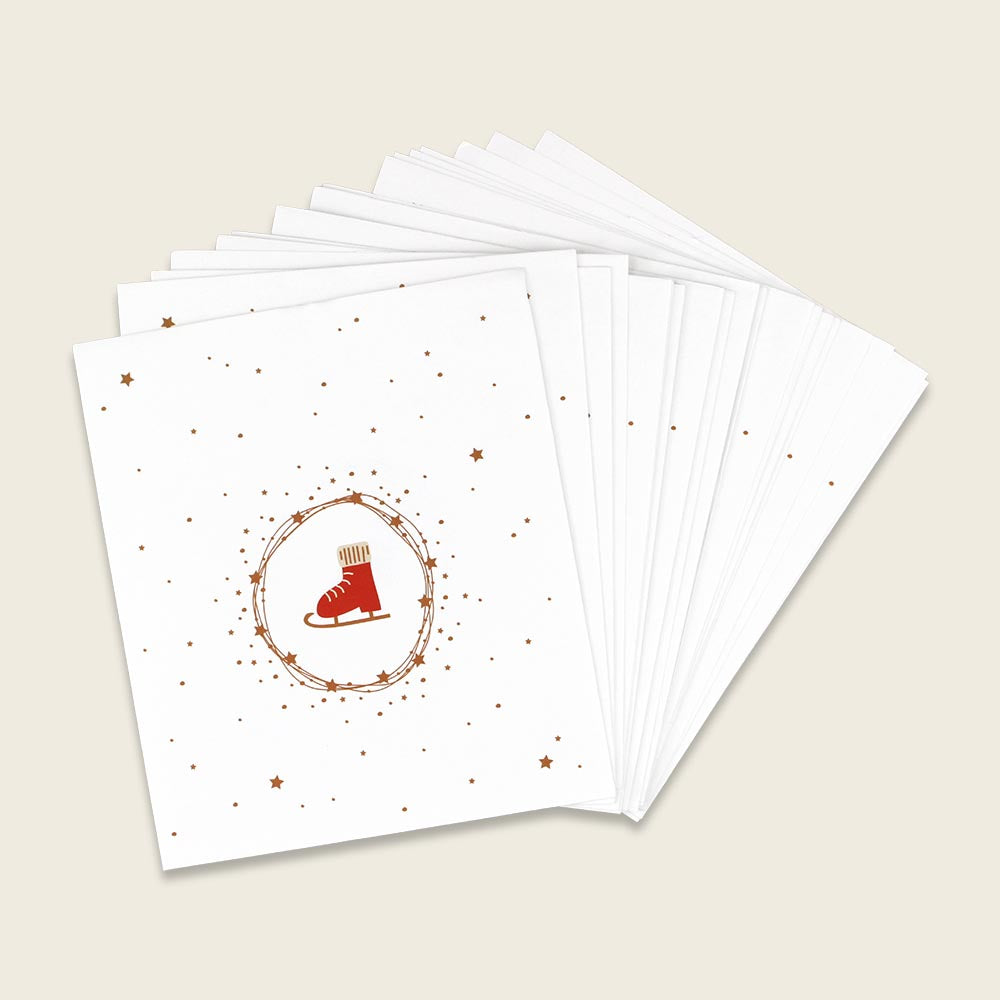 Adventskalendertüten "Glitzer und Sterne", 24 Stück