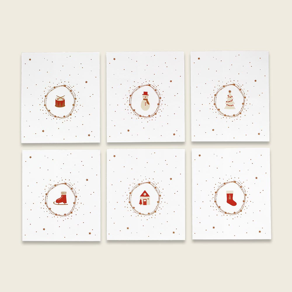 Adventskalendertüten "Glitzer und Sterne", 24 Stück