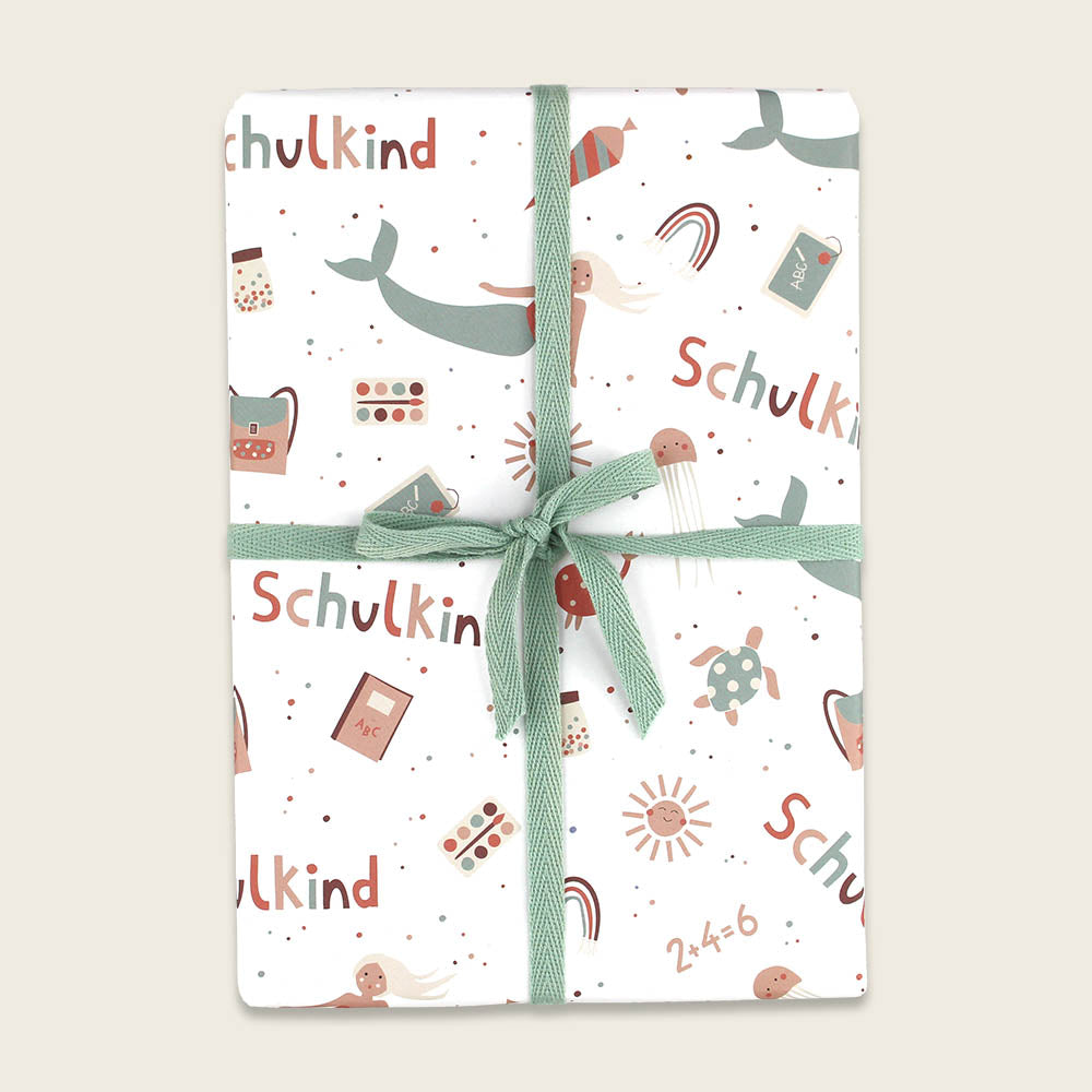 Geschenkpapier "Schulkind - Meerjungfrau"