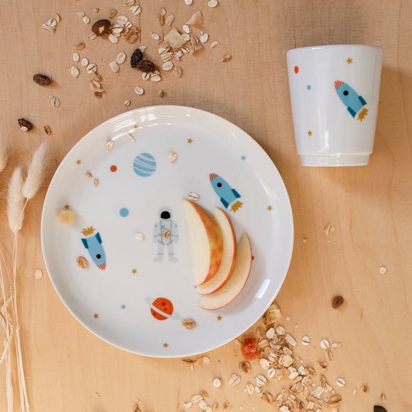 Trinkbecher für Kinder aus Porzellan "Space" - 200 ml - JULIBER MANUFAKTUR