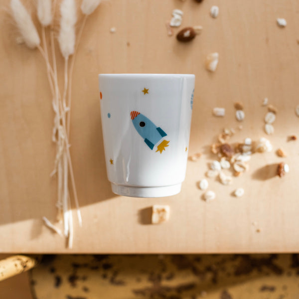 Trinkbecher für Kinder aus Porzellan "Space" - 200 ml - JULIBER MANUFAKTUR