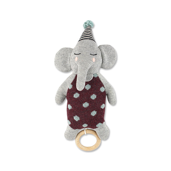 Spieluhr für Babys aus Bio-Baumwolle Elefant mit Hütchen "When You Wish Upon A Star"