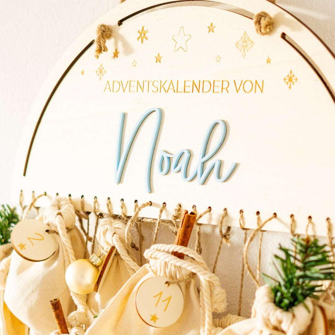 Adventskalender personalisiert zum Befüllen "Floral"