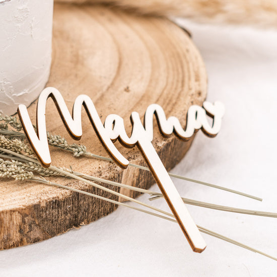 Cake Topper zum Muttertag aus Holz "Mama"