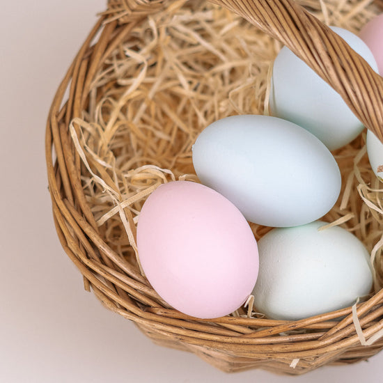 Osterkorb personalisiert aus Weide mit Namensanhänger "Osterhase"