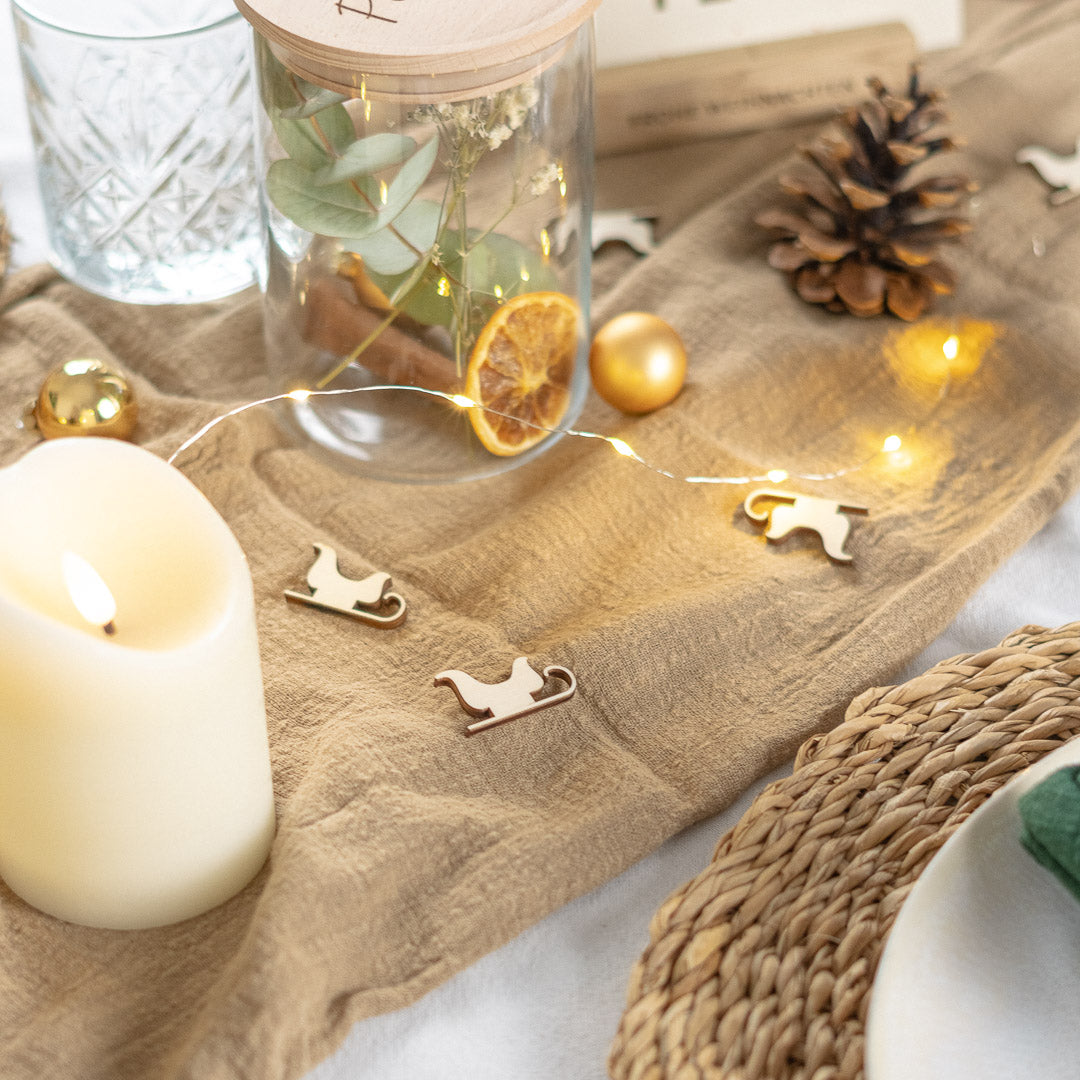 Streudeko zu Weihnachten aus Holz "Schlitten"