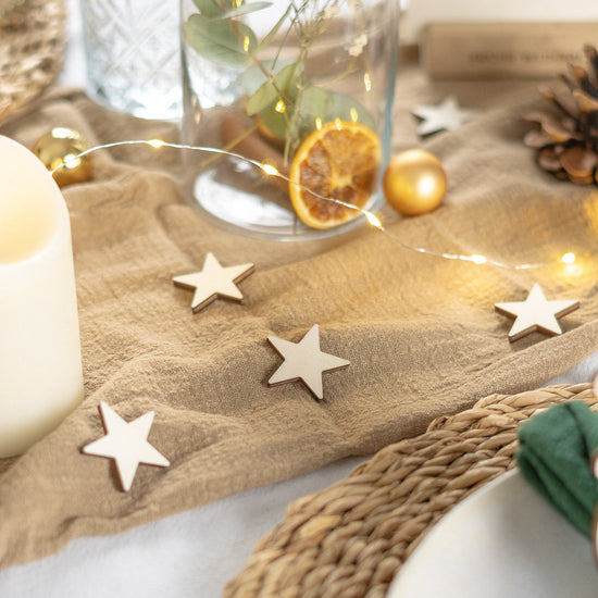 Streudeko zu Weihnachten aus Holz "Sterne"