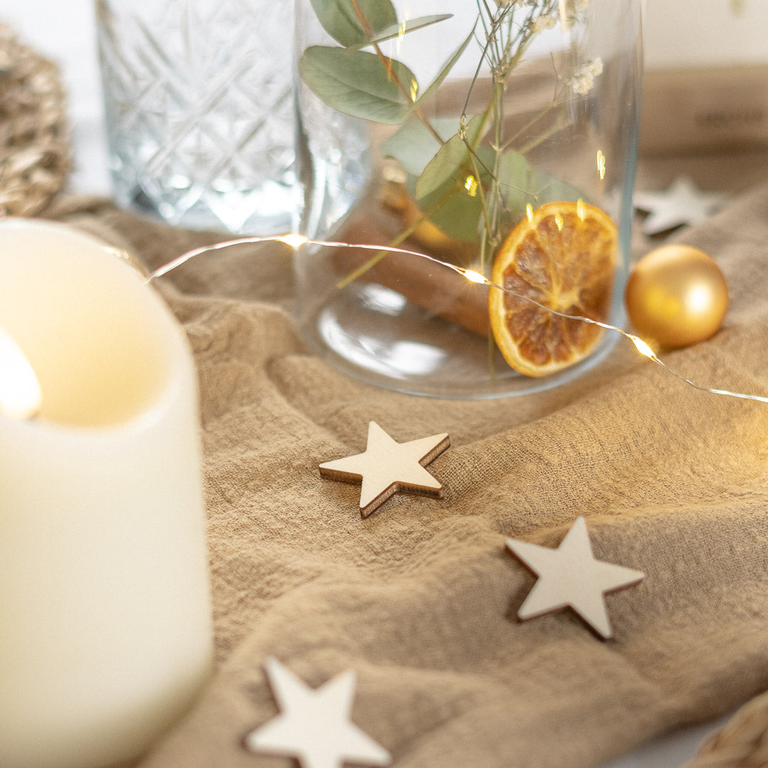 Streudeko zu Weihnachten aus Holz "Sterne"