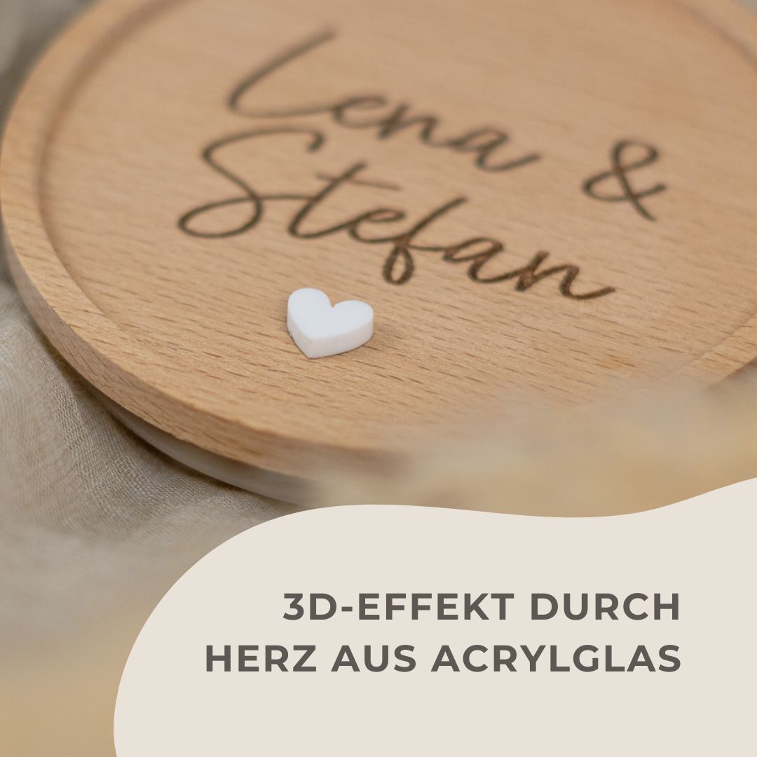 Keksdose personalisiert aus Glas mit Holzdeckel "Basic"